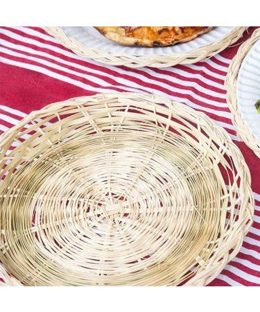KKSMS 6Pcs Bamboo Paper Plate Holder - 10 Inch Round Woven Plate Holder Reusable Paper Plate Holders for Picnic Party - Buy Online on GoSupps.com