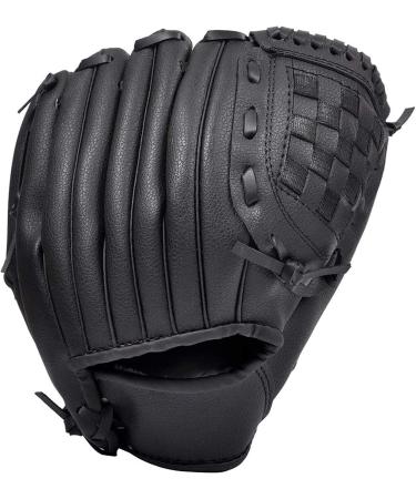 Zyyrss Baseball Glove for All Ages | Softball & Sports Stroke PU Leather Left-Hand Glove | 10.5 Inches Black - Buy Online on GoSupps.com