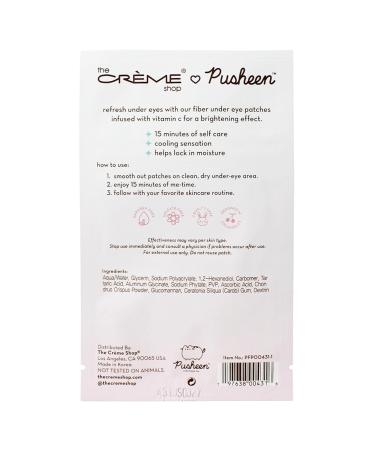 Buy PUSHEEN KLEAN BEAUTY Under Eye Patches Vegan & Cruelty-Free Vitamin C Infused Cooling & Moisturizing Set of 3 Pairs | International Shipping Available - Buy Online on GoSupps.com