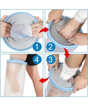 Sumifun Extra Large Shower Foot Protector - Waterproof Adult Leg Cast Cover with Non-Slip Padding - Keep Cast Dry and Protected - Buy Online on GoSupps.com