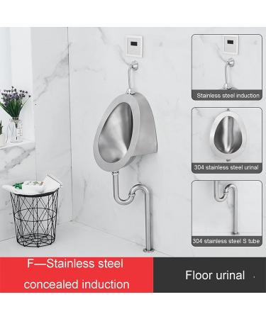 Stainless Steel Wall-Mounted Urinal Men's Urinal Public Toilet Urinal with Stainless Steel S Tube Suitable for Schools Prisons KTV Hospitals Shopping Malls Stations - Buy Online on GoSupps.com