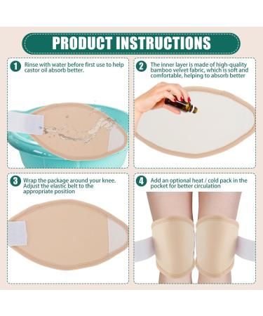 2 Pack Essential Oil Pack Wrap for Knee Essential Oil Wrap Organic Cotton Flannel Reusable Essential Oil Compress Wrap Pad for Liver Detox Inflammation - Buy Online on GoSupps.com