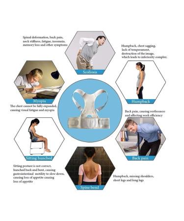 MPGOOD Unisex Posture Corrective Girdle Cervical Back Support Belts Posture Corrector Corset Upright Posture Waist Trainer for Backache Elegant XXX Vit XXX - Buy Online on GoSupps.com