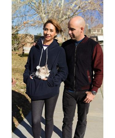 KangaKitty Cat Pouch Hoodie with Ears | Cat/Dog Sweatshirt (Medium, Blue) - Buy Online on GoSupps.com