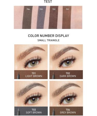  Fyearfly STAGENIUS 0.1 g Ultra-fine double-ended eyebrow pencil fine smooth long-lasting waterproof natural-looking (triangle tip T02 dark brown) - Buy Online on GoSupps.com