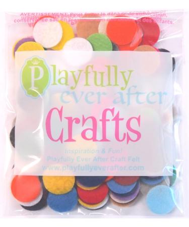 200pc 1 Inch Craft Felt Circles - Mixed Color Assortment by Playfully Ever After - Buy Online on GoSupps.com