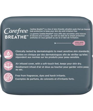 Carefree Breathe Ultra Thin Super Pads with Wings - 28 Count | Irritation-Free & Unscented - Buy Online on GoSupps.com