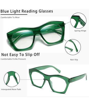 Viseng 3 Pack Oversized Women's Reading Glasses - Blue Light Blocking +1.75 Diopters - Stylish Computer Readers - Buy Online on GoSupps.com