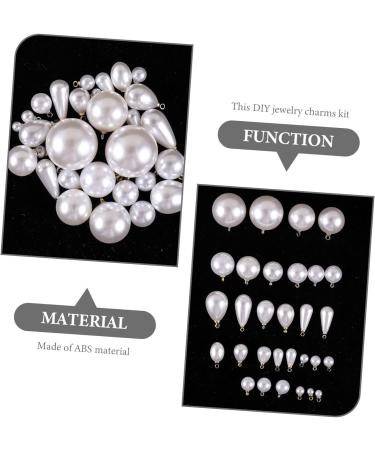 VILLCASE 300 Pcs Dangle Drop Charms Diy Charms Necklace Pendants Diy Pearl Charms Round Pearl Beads Pearl Teardrop Pendants Prime Jewelry Pendant Bracelet Charms Key Chain Abs Sheep Eye - Buy Online on GoSupps.com