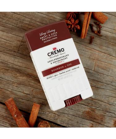 Cremo Anti-Perspirant & Deodorant No. 08 Bourbon & Oak - 2.65 oz | Long-Lasting Protection - Buy Online on GoSupps.com