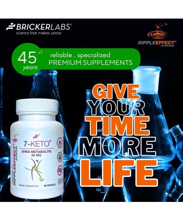 Bricker Labs 7-Keto DHEA Metabolite 50 mg Dietary Supplement for Metabolic Support and Energy Balance 60 Capsules - Buy Online on GoSupps.com