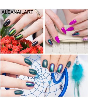 4-Piece Chameleon Mirror Powder Set for Gel Nails | Chrome Metallic Glitter Dust - Nail Decoration Accessories & Manicure Tool - Buy Online on GoSupps.com