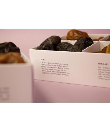  odilia Odilia Palm Harmonie Discovery Box 500g Exclusive Organic Date Variety | 4 elegant varieties: Ajwa Sukkari Monefie Medjool | Vegan gluten-free no added sugar | Luxurious gift idea - Buy Online on GoSupps.com