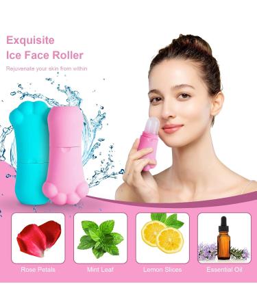 2 Pack Ice Face Rollers - Facial Ice Roller for Skin Care - Face Massage Tools for Tone Skin - Mother's Day Gift - Buy Online on GoSupps.com