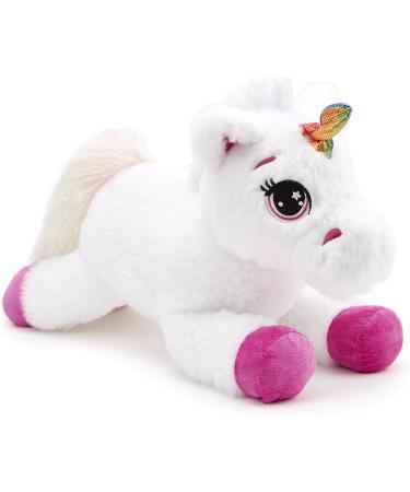 Zappi Co Ultra Soft Pink White Unicorn Plush Toy (36cm) - Eco-Friendly Newborn Gift - Buy Online on GoSupps.com