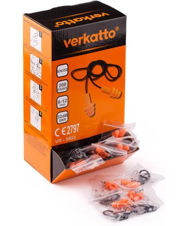 Buy Mivos 200 Pairs Waterproof Silicone Earplugs - Noise Reduction 32DB | Reusable & Portable Hearing Protection with Cord - Buy Online on GoSupps.com
