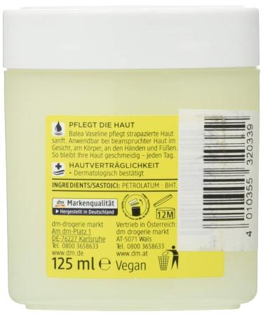 Balea Vaseline 125 ml (2 Pack) - Moisturizing & Soothing Skin Care | Buy Internationally - Buy Online on GoSupps.com