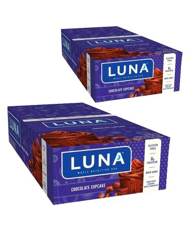 LUNA BAR - Gluten Free Snack Bars - Chocolate Cupcake -8g of protein - Non-GMO - Plant-Based Wholesome Snacking - On the Go Snacks (1.69 Ounce Snack Bars, 30 Count)