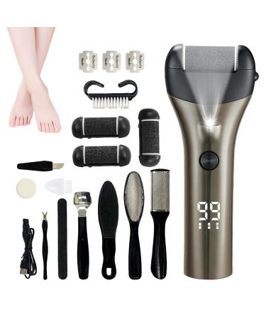 liminateur lectrique de callosit s pour les pieds pour femme | Produits pour gommage et grattoir pour pieds pour hommes femmes voyageurs athl tes danseurs et amateurs de soins personnels Marron
