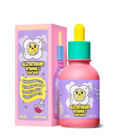 Glutathione Vitamin C Serum 50ml | Step-by-Step Discoloration Correcting Serum w/Hyaluronic Acid & Niacinamide | Moisturizing & Hydrating K Beauty Glass Skin Serum (1.69 fl oz)