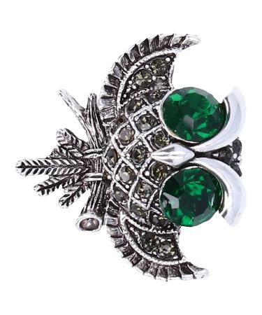 Rhinestone Perched Owl Brooch Cute Beautiful Fashion Big Eyed Owl Brooch Simulated for Weddings for Parties for Vacations