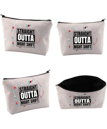 VAMSII Night Shift Nurse Gift - Straight Outta Night Shift Cosmetic Bag for Nurses & Doctors - Perfect Nursing Accessory - Buy Online on GoSupps.com