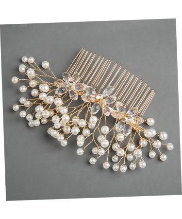 DOITOOL Bridal Hair Comb Metal Hair Clips Crystal Hair Comb Gold Flower Hair Comb Side Hair Combs Wedding Bridal Hair Accessory Wedding Hair Clips Bride Accessories Rhinestones - Buy Online on GoSupps.com
