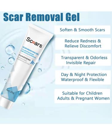Scar Removal Gel for New & Old Scars - Silicone Cream for Acne, C-Sections, Stretch Marks - 20g - Buy Online on GoSupps.com