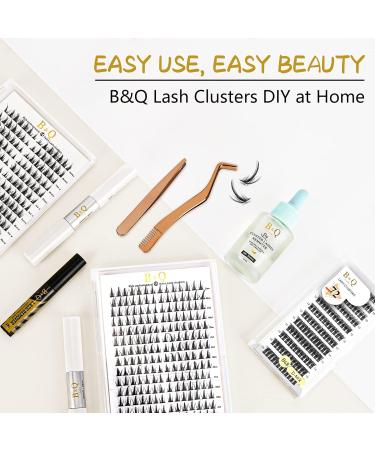 72 B&Q D Curl Cluster Lashes | Natural DIY Soft Eyelash Extensions - 12mm D-12 UK-FD-B48 - Buy Online on GoSupps.com