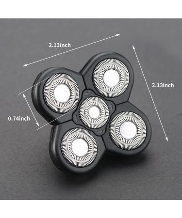 5D Black Electric Shaver Replacement Heads | Universal Blades for Freedom Grooming Shaver - Buy Online on GoSupps.com
