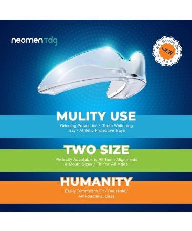 Teeth Grinding Mouth Guard 8 Pack - Bruxism & Clenching Dental Guard for Nighttime - 2 Sizes - Buy Online on GoSupps.com