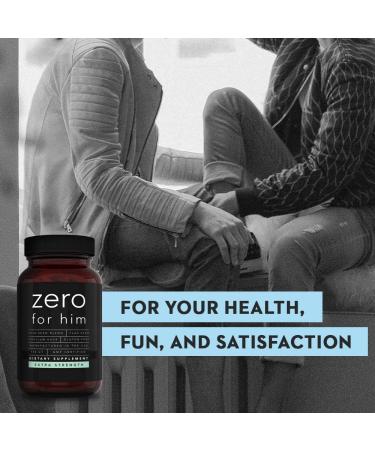 Zero for Him Extra Strength - 150 Vegan Capsules - High Fiber Supplement for Men - Chia, Flaxseed, Psyllium Husk - Daily Dietary Fiber Support - Buy Online on GoSupps.com