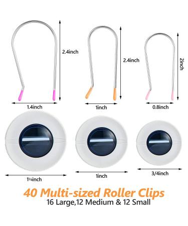 40 Assorted Hot Roller Clips for Large, Medium, and Small Rollers - Fits Most Curlers - 3 Sizes - Buy Online on GoSupps.com