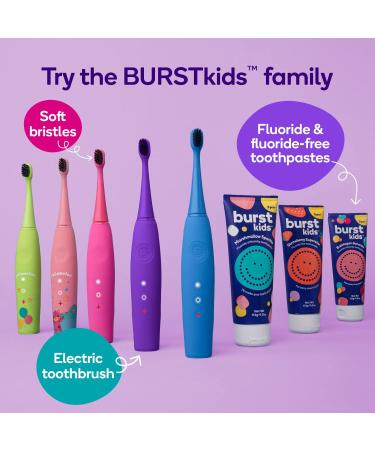 BURSTkids Strawberry Fluoride-Free Toothpaste - Nano-Hydroxyapatite Formula for Babies, Toddlers & Kids Age 0+, 4oz - Buy Online on GoSupps.com