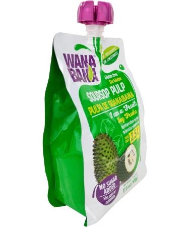 WanaBana Soursop Fruit Pulp 500g for Juice Smoothies Desserts Ice Cream Cocktails Sauces Soursop / Graviola / Guanabana - Buy Online on GoSupps.com