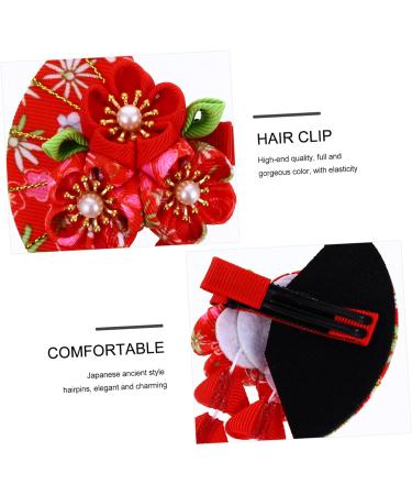 DOITOOL Tassel Bell Hair Accessory Style Hair Clips Black Hair Flower Hair Clip Hair Accessories Black Costumes Makeup Red Alloy Miss Fluffy - Buy Online on GoSupps.com