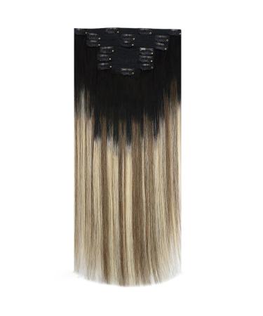 Buy Moresoo Clip-In Extensions - Real Hair Cheap Black to Brown - 60cm 7PCs 80g | Ultimate Volume & Versatility - Buy Online on GoSupps.com