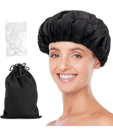 Heating Cap for Hair - Thermal Heat Cap | Flaxseed Conditioning Cap with Shower Caps for Home and Salon Use Cordless Hair Drying Styling Tools - Buy Online on GoSupps.com