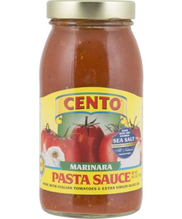 Cento Italian Marinara Pasta Sauce Jars, 25.5 Ounce (Pack of 6)