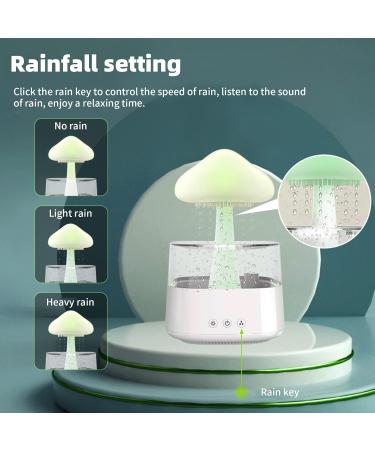 Buy Rain Cloud Humidifier & Mushroom Lamp - 7 Color LED Air Diffuser & Rain Sounds for Kids' Rooms | International Shipping Available - Buy Online on GoSupps.com