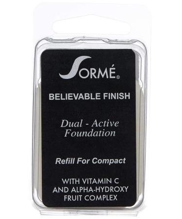 Sorme Cosmetics Believable Finish Powder Foundation Refill - Natural Buff (0.23oz) | Medium to Full Coverage | Matte Finish | Cruelty-Free Makeup - Buy Online on GoSupps.com