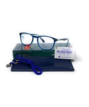 Venice Eyewear Occhiali - Blue light filter Reading glasses Anti Blue light.Computer glasses Professional for men women gamer glasses venice blue +2.5 dioptria (1 Pack)