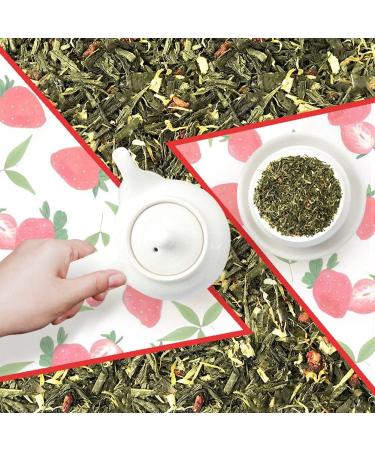 Plant Gift Strawberry Green Tea Oganic Fruit Herbal Tea All Natural Flavors Loose Leaf Apple Strawberry Orange Peel Grapes Peppermint Non GMO Vegan Tea Bags Into Iced Tea & Hot Tea 70G/2.5oz - Buy Online on GoSupps.com
