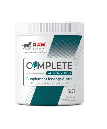Raw Support Complete for Dogs & Cats | Skin & Coat Health | Natural Multi Vitamin | Shedding | Paw Licking | Scratching | Ear Infections | Immune System Support | Made in Canada | 175g