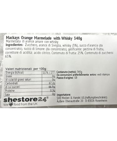 Mackays Orange Marmalade with Whisky - 340g | Bitter Orange Spread - Best Imported UK Treats at Shestore24 - Buy Online on GoSupps.com