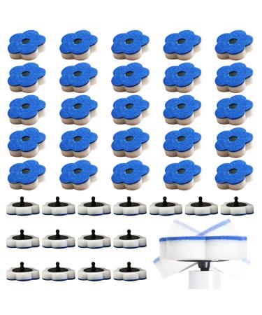 Toilet Wand Refills 40Pcs Disposable Toilet Brush Refills Toilet Scrubber Refill Not Easy to Fall Off Toilet Brush Replacement with Cleaning Solution