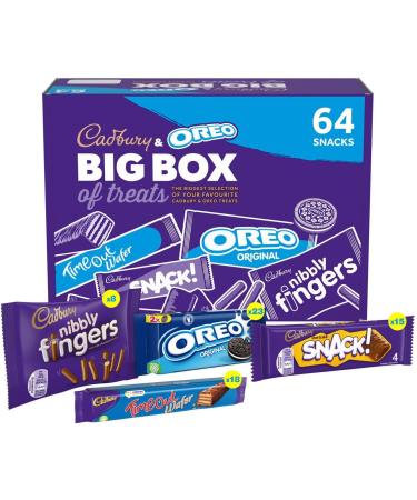 Cadbury & Oreo Big Box 64 Snacks Nibbly Fingers x 8 Oreo Original x 23 Time Out Wafer x 18 Snack x 15 Party & Celebration Pack Boxed Treatz - Buy Online on GoSupps.com