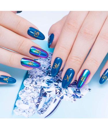 12 Sheets Self-Adhesive Letter Nail Art Sticker Alphabet Nail Stickers Letter Word Nail Decals - Buy Online on GoSupps.com
