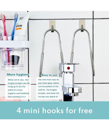 Stainless Steel Tongue Cleaner Set - 2 Pieces for Adults & Children | Effective Tongue Scraping & Hygiene - Buy Online on GoSupps.com