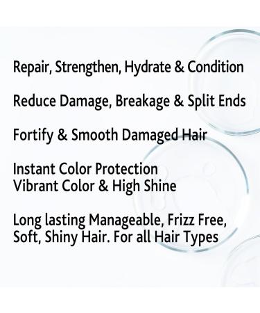 Strongforce Vegan Hair Repair Shampoo - Argan Oil & Vitamins for Dry Damaged Hair - Split End & Breakage Prevention - Buy Online on GoSupps.com